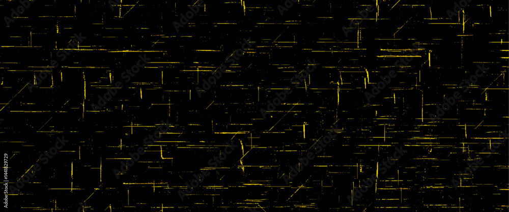 style glitch black and gold