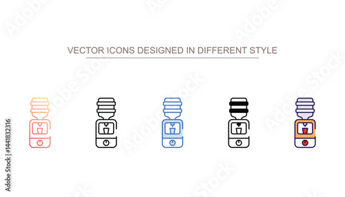 Water Cooler icon design with white background stock illustration