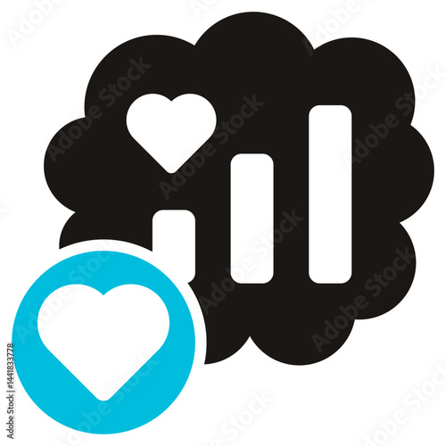 Expectation Glyph Blue Grey Icon
