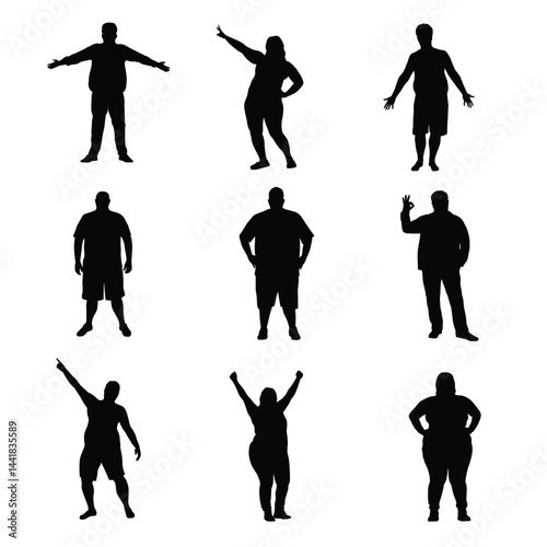 Silhouette of a fat person