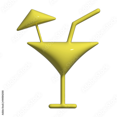 Beverage icon with citrus twist