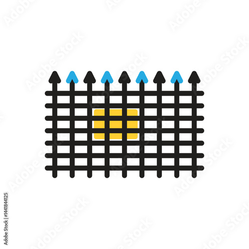 Multi color icon for fence