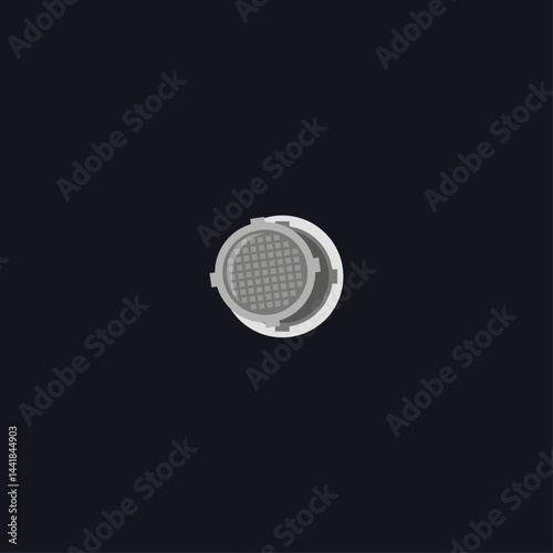 Drain cover icons flat vector design