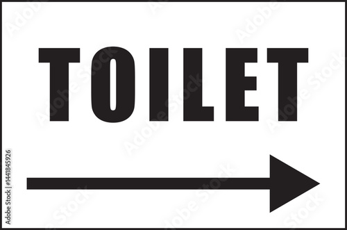Right side Toilet direction sign