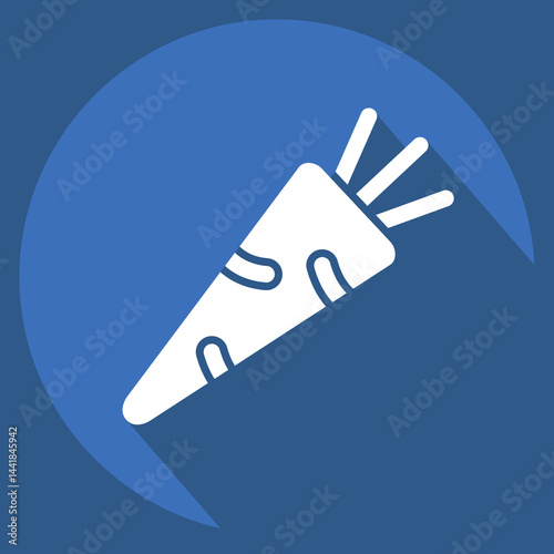 Icon Carrot. related to Fruits and Vegetables symbol. long shadow style. editable
