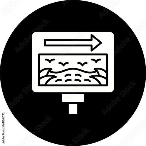 Beach direction Icon