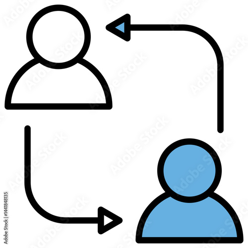 Churn Blue Black Icon