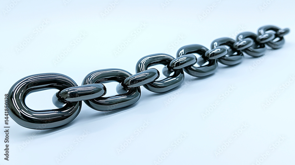 Obraz premium фоновое изображение стальная цепь на белом фоне