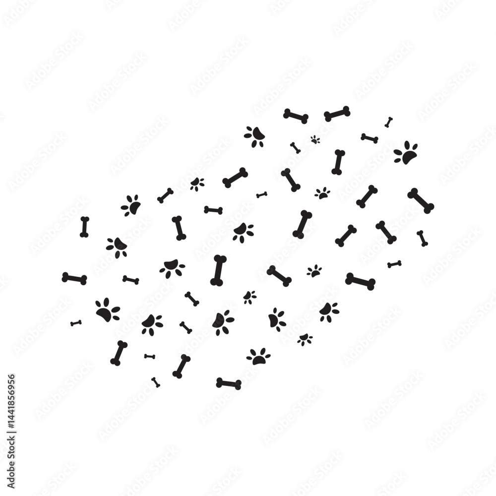 Paw Bones Pattern Paw Bones Pattern