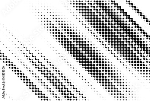 Retro Pixel Halftone Texture – Dirty Grunge Black and White Background