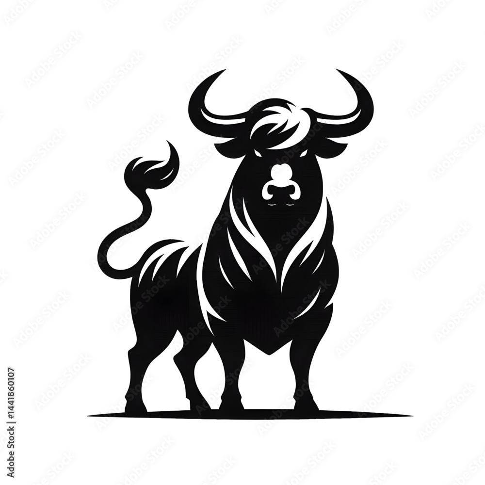Fototapeta premium vector illustration of a bull