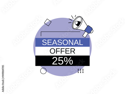 Seasonal Offer Promo banner Vector Illustration 01