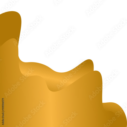 Gold Wave Curve Corner