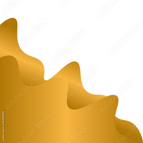 Gold Wave Curve Corner