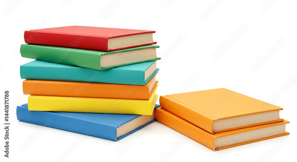 Colorful Stack of Books, Education Concept Colorful Stack of Books, Education Concept
