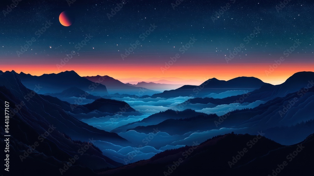 Fototapeta premium Celestial Mountains