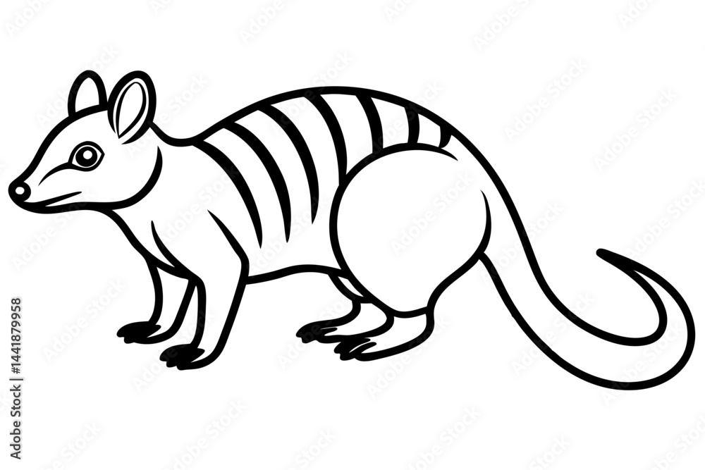 Fototapeta premium Elegant Numbat Sketch