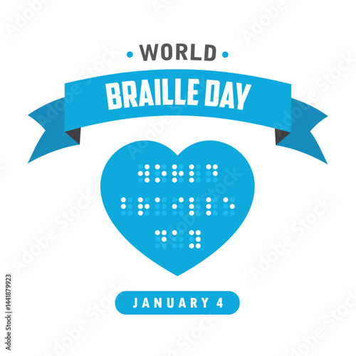 world braille day vector illustration design