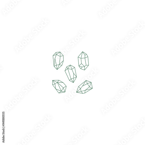 Gemstone Line Vector