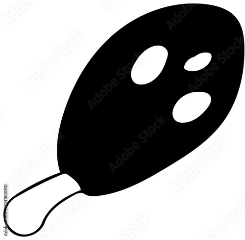 Icon vector illustration of fried chiken