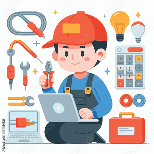 electrician, technician, electricity, service, cable, equipment, industry, electrical, maintenance, engineer, repair, energy, installing, man, work, power, wire, worker, people, installation, professi