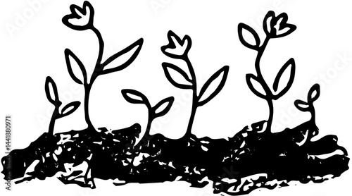 silhouette of a tree water color vector