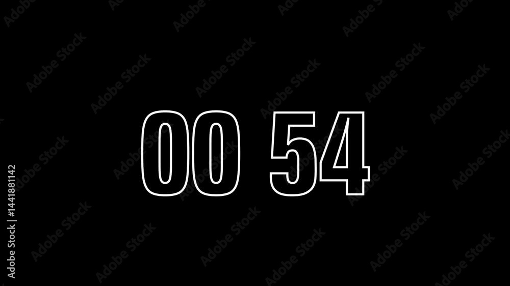 60 seconds countdown animation 1 minute countdown 4k 