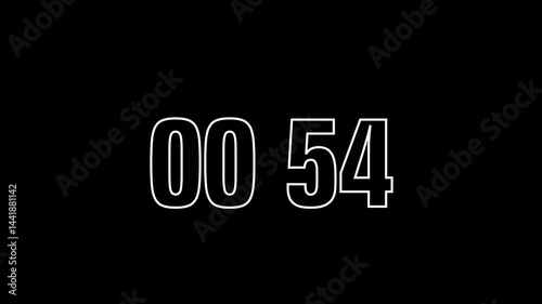 60 seconds countdown animation 1 minute countdown 4k 