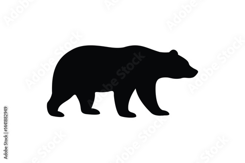A Grizzly bear icon silhouette on a white background