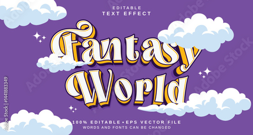 Editable text style effect - Fantasy World text style theme.
