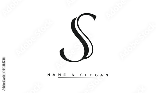 S Abstract Letters Logo Monogram