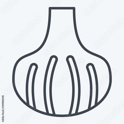 Icon Garlic. related to Fruits and Vegetables symbol. line style. editable