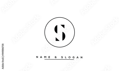 S Abstract Letters Logo Monogram
