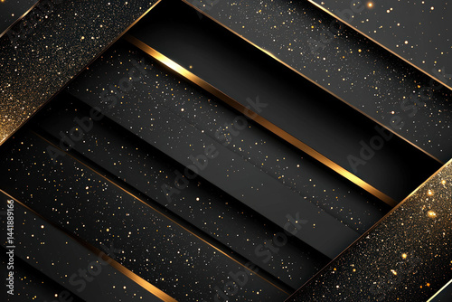 A striking gold and black b...