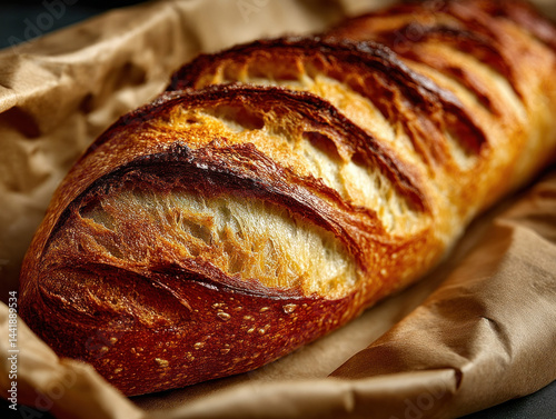 A traditional French baguet...