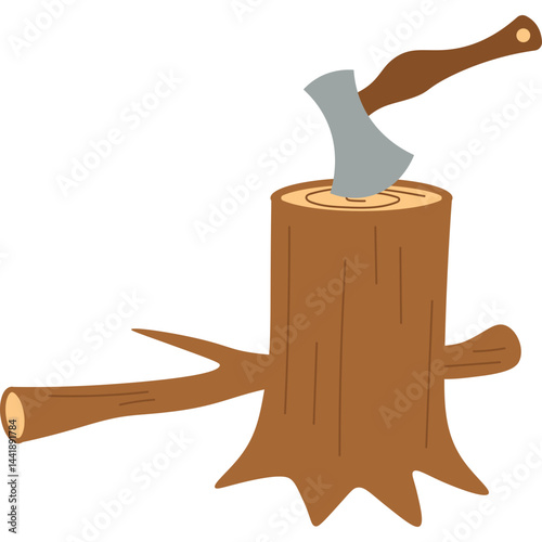 Illegal Logging Illustration