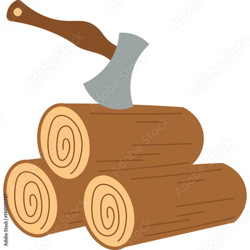 Illegal Logging Illustration