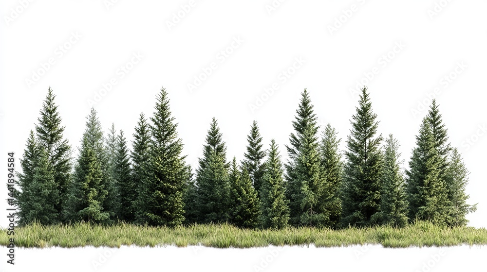 Green evergreen coniferous forest trees nature landscape background fir row sky pine line woods image Green evergreen coniferous forest trees nature landscape background fir row sky pine line woods image