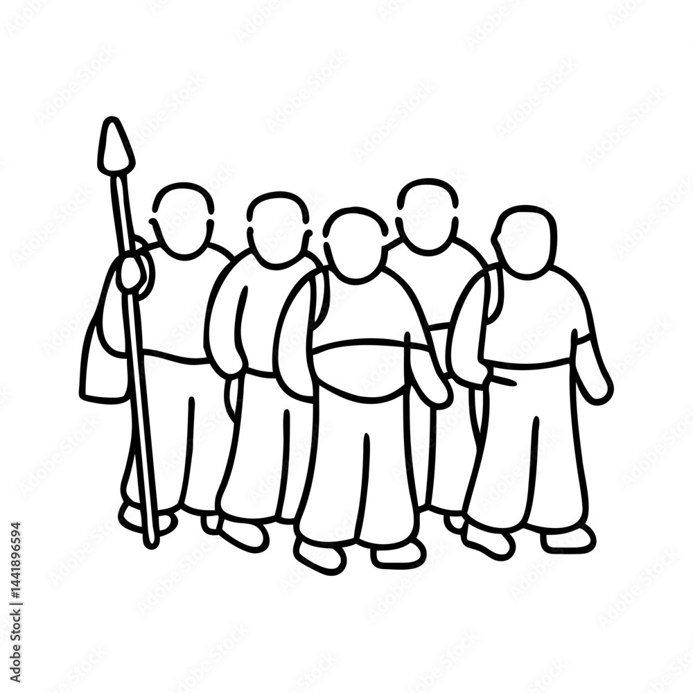 group of pilgrims icon, group of pilgrims line art - simple line art of group of pilgrims, perfect for group of pilgrims logos and icons group of pilgrims icon, group of pilgrims line art - simple line art of group of pilgrims, perfect for group of pilgrims logos and icons