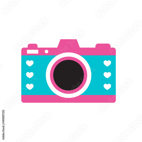 Cute Camera Vector Illustration, camera design