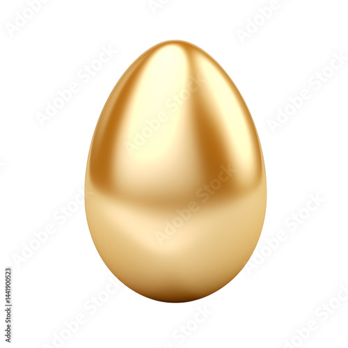 golden egg isolated on white