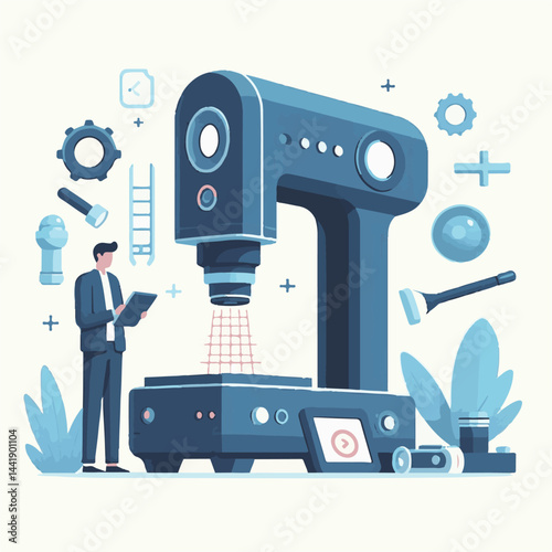 technology, scanner, scan, 3d, equipment, engineering, tool, industry, laser, computer, machine, scanning, work, industrial, hand, production, manufacturing, measurement, process, design, hardware, re