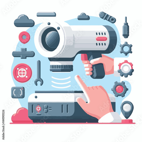 technology, scanner, scan, 3d, equipment, engineering, tool, industry, laser, computer, machine, scanning, work, industrial, hand, production, manufacturing, measurement, process, design, hardware, re