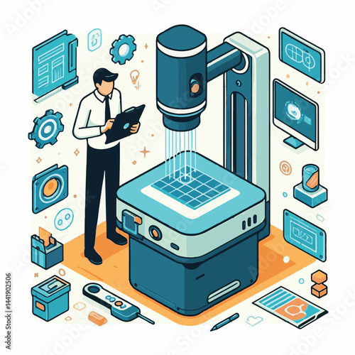 technology, scanner, scan, 3d, equipment, engineering, tool, industry, laser, computer, machine, scanning, work, industrial, hand, production, manufacturing, measurement, process, design, hardware, re