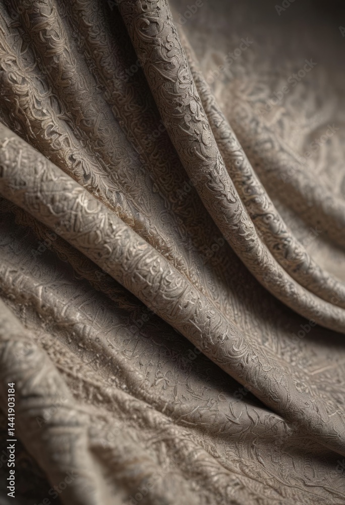 Obraz premium Intricate textured fabric against muted background , design, sophisticated