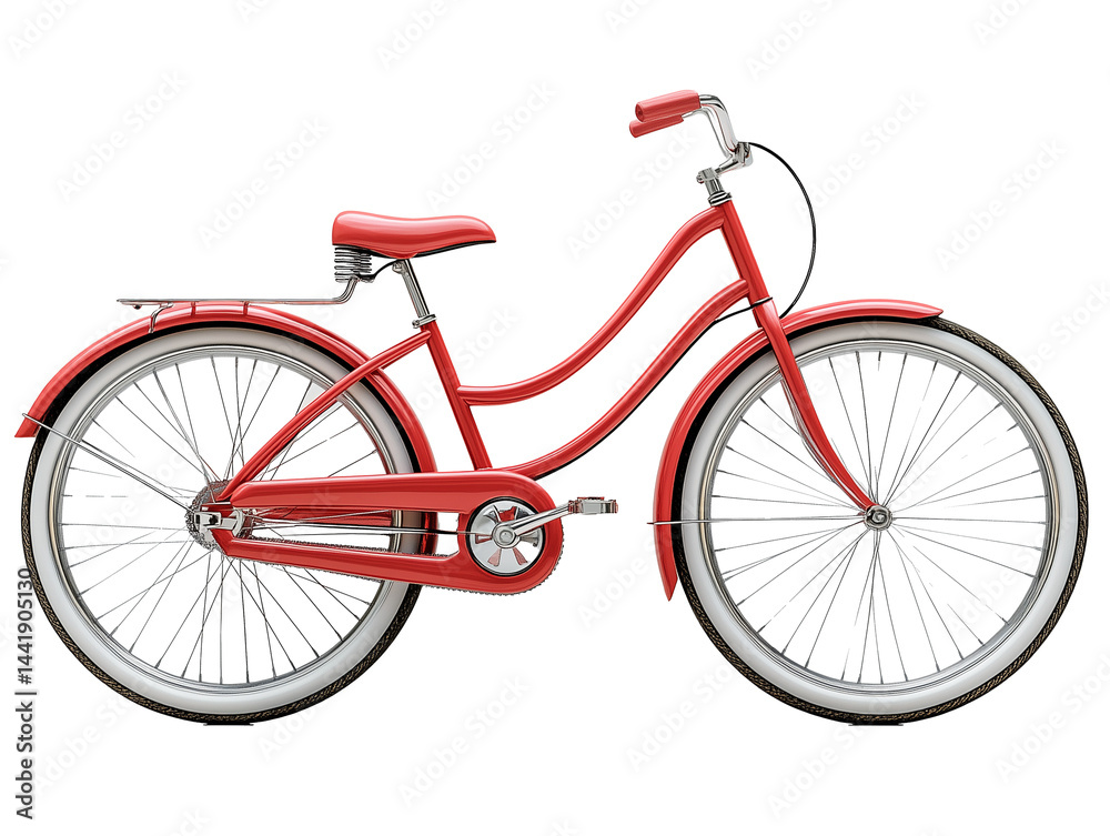 hyperrealistic image of a red bicycle on a white background
hyperrealistic image of a red bicycle on a white background