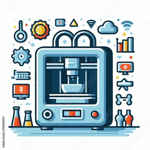 technology, modern, industry, 3d, machine, model, printer, manufacturing, design, engineering, innovation, 3d printer, plastic, print, printing, laboratory, prototype, 3d printing, business, object, c