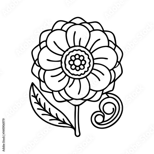 poppy brooch icon, poppy brooch line art - simple line art of poppy brooch, perfect for poppy brooch logos and icons