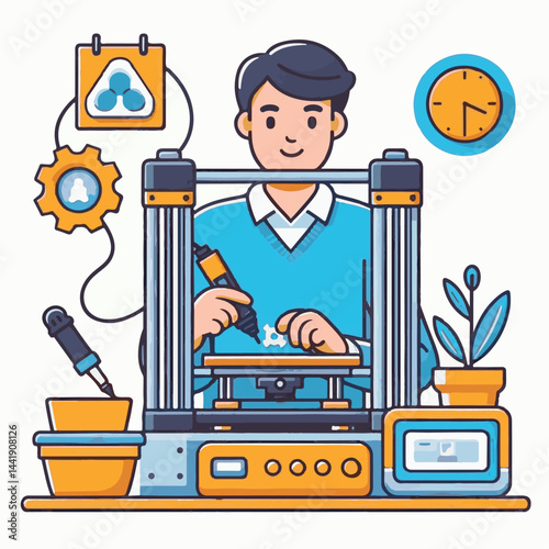 technology, modern, industry, 3d, machine, model, printer, manufacturing, design, engineering, innovation, 3d printer, plastic, print, printing, laboratory, prototype, 3d printing, business, object, c