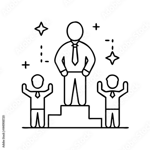 role model icon, role model line art - simple line art of role model, perfect for role model logos and icons